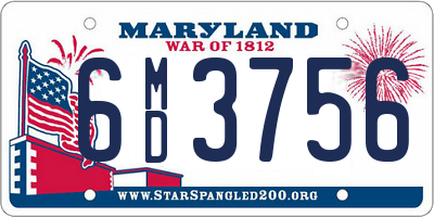 MD license plate 6MD3756