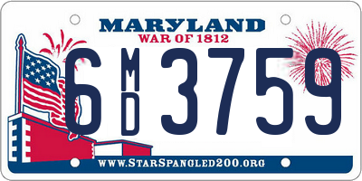 MD license plate 6MD3759