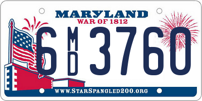 MD license plate 6MD3760