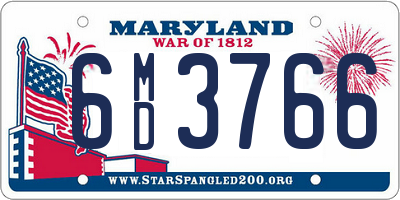 MD license plate 6MD3766