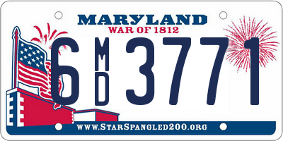 MD license plate 6MD3771