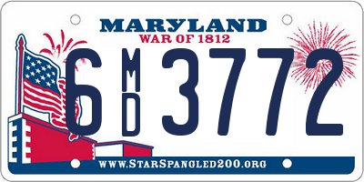 MD license plate 6MD3772