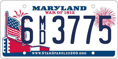 MD license plate 6MD3775