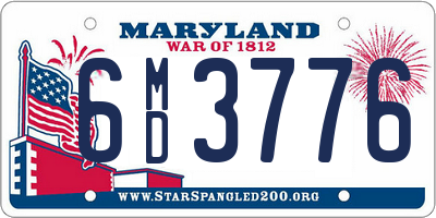 MD license plate 6MD3776