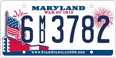 MD license plate 6MD3782