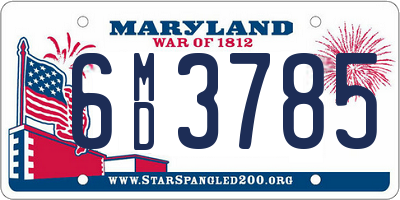 MD license plate 6MD3785