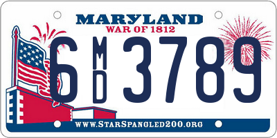 MD license plate 6MD3789