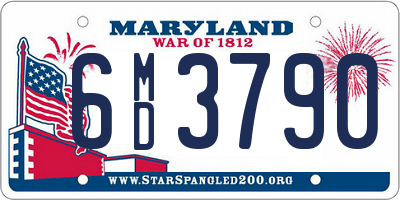 MD license plate 6MD3790