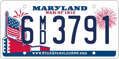 MD license plate 6MD3791