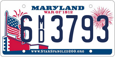 MD license plate 6MD3793