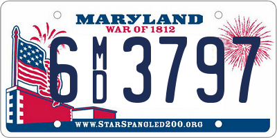 MD license plate 6MD3797