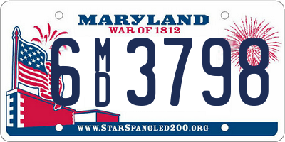 MD license plate 6MD3798