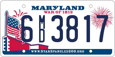 MD license plate 6MD3817