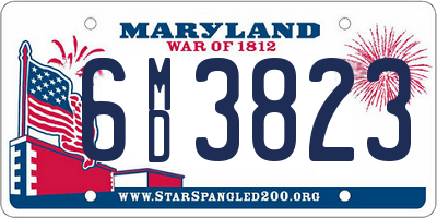 MD license plate 6MD3823