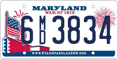 MD license plate 6MD3834