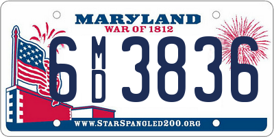 MD license plate 6MD3836
