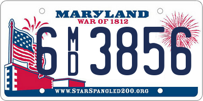 MD license plate 6MD3856