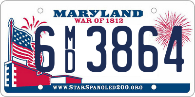 MD license plate 6MD3864