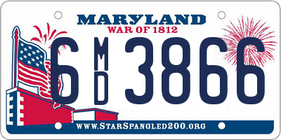 MD license plate 6MD3866