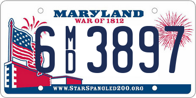 MD license plate 6MD3897