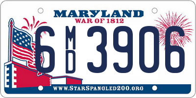 MD license plate 6MD3906