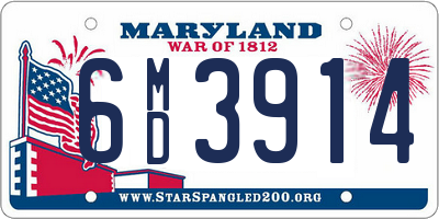 MD license plate 6MD3914