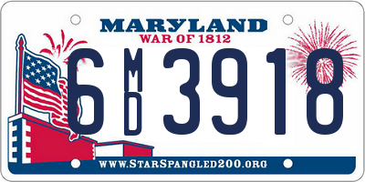 MD license plate 6MD3918