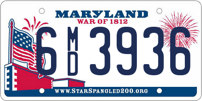 MD license plate 6MD3936