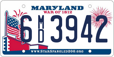 MD license plate 6MD3942