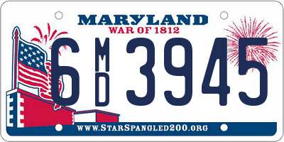 MD license plate 6MD3945