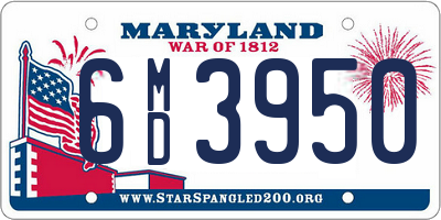 MD license plate 6MD3950