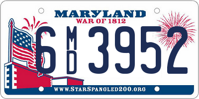 MD license plate 6MD3952