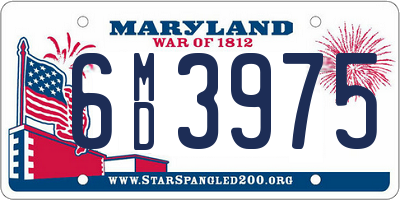 MD license plate 6MD3975