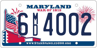 MD license plate 6MD4002