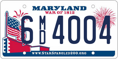 MD license plate 6MD4004
