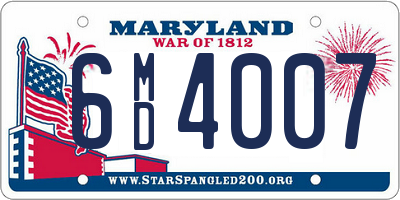 MD license plate 6MD4007