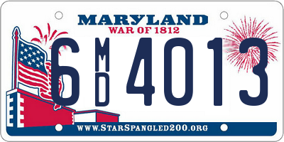 MD license plate 6MD4013