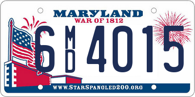 MD license plate 6MD4015