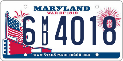 MD license plate 6MD4018