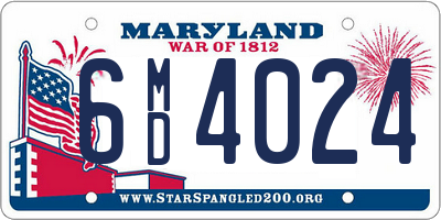 MD license plate 6MD4024