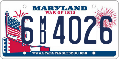 MD license plate 6MD4026