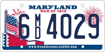 MD license plate 6MD4029