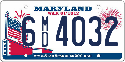 MD license plate 6MD4032