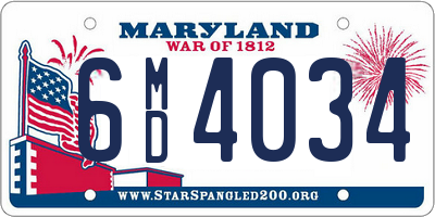 MD license plate 6MD4034