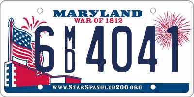 MD license plate 6MD4041