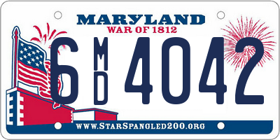 MD license plate 6MD4042