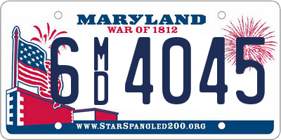 MD license plate 6MD4045
