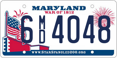 MD license plate 6MD4048