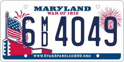 MD license plate 6MD4049