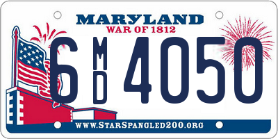 MD license plate 6MD4050